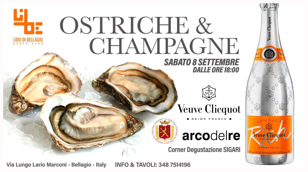 Sabato 8 settembre - Ostriche & Champagne